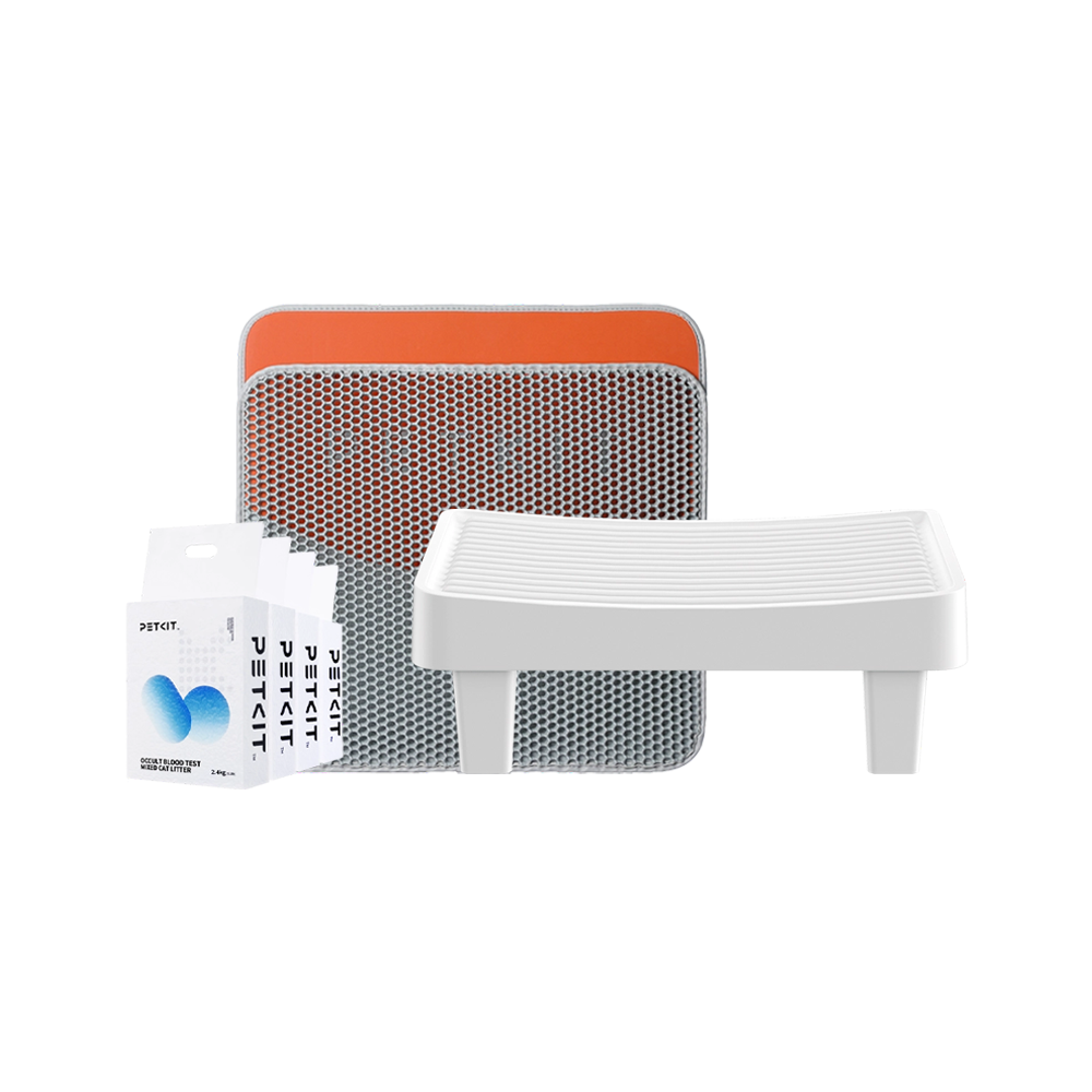 Petkit Erken Teşhis Karışık Kedi Kumu, Pekit Akıllı Kedi Tuvaleti Basamağı ve Petkit Kedi Tuvaleti Paspası Aksesuar Paketi