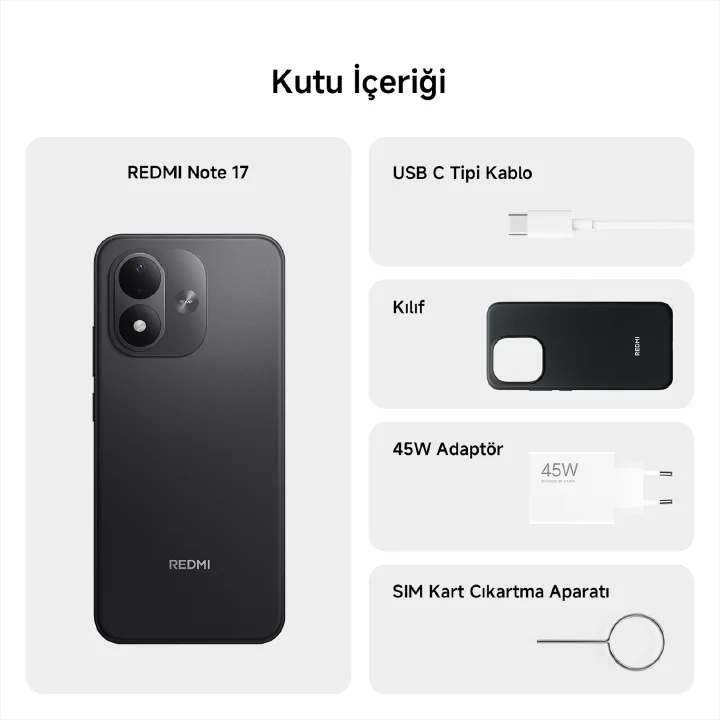 Xiaomi Redmi Note 17 5G 6/256 GB Siyah
