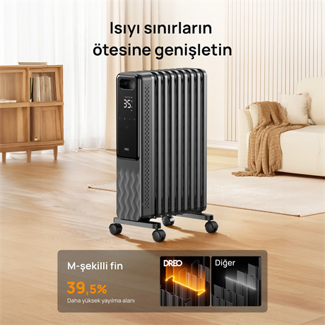 DREO Akıllı Yağlı Radyatör Isıtıcı (Outlet)