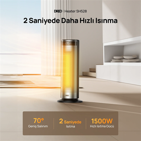 DREO Solaris 628 Akıllı Elektrikli Isıtıcı (Outlet)