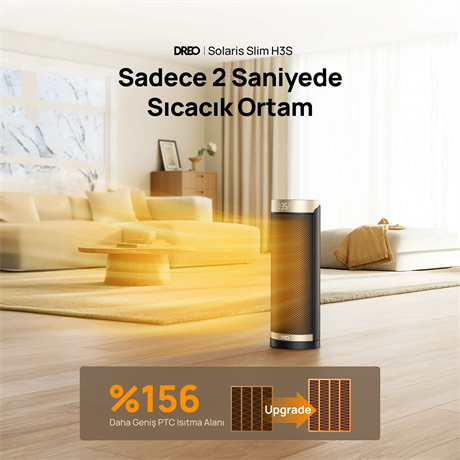 DREO Solaris Slim H3S Akıllı Elektrikli Isıtıcı (Outlet)