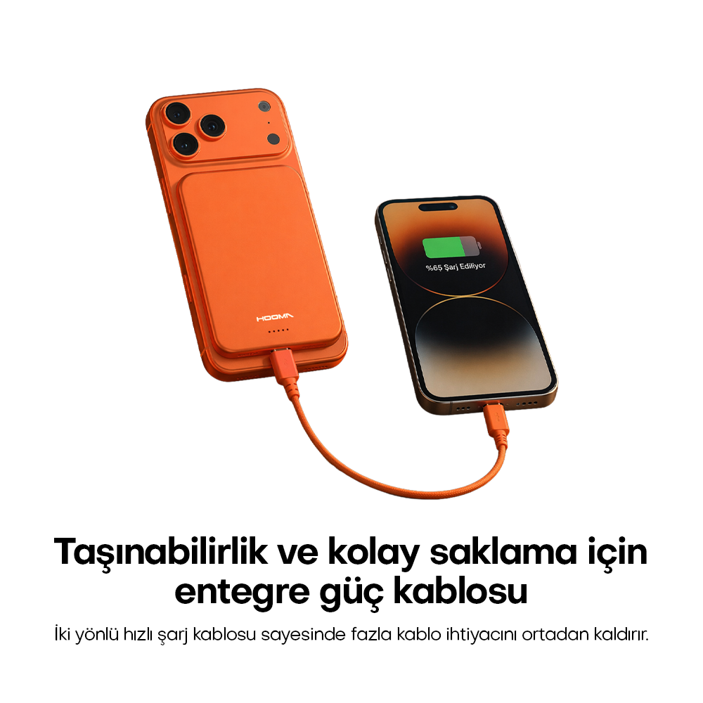 Hooma Magpulse 3 Slim 3000 mAh Powerbank Turuncu