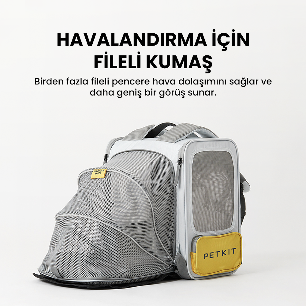 Petkit Breezy X Zone Evcil Hayvan Çantası Gri