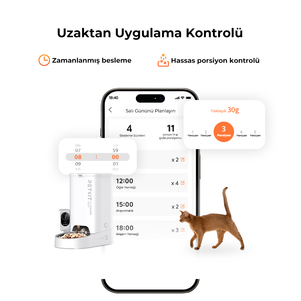 Petkit Yumshare Solo Kameralı Akıllı Mama Kabı