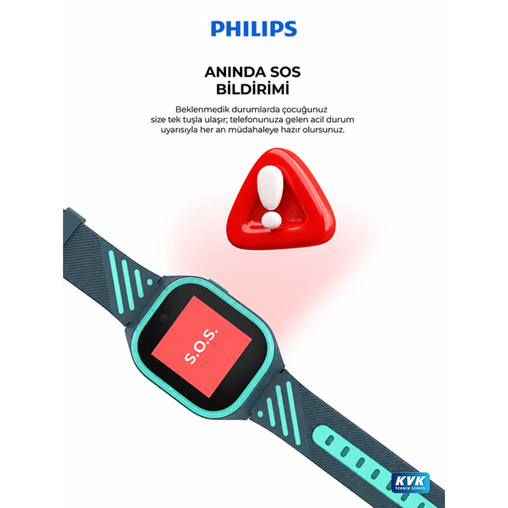Philips W200A Akıllı Çocuk Saati Yeşil