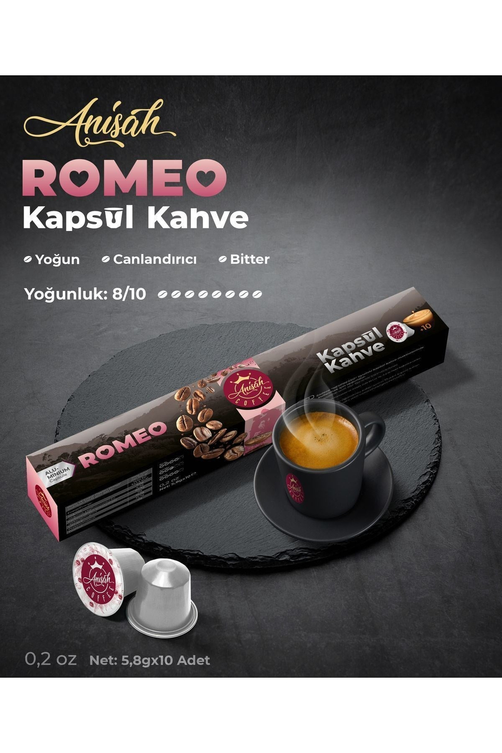 Anisah Coffee Kapsül Kahve Seti Bolivar Genoa Romeo ve Extra Aroma 40 Adet