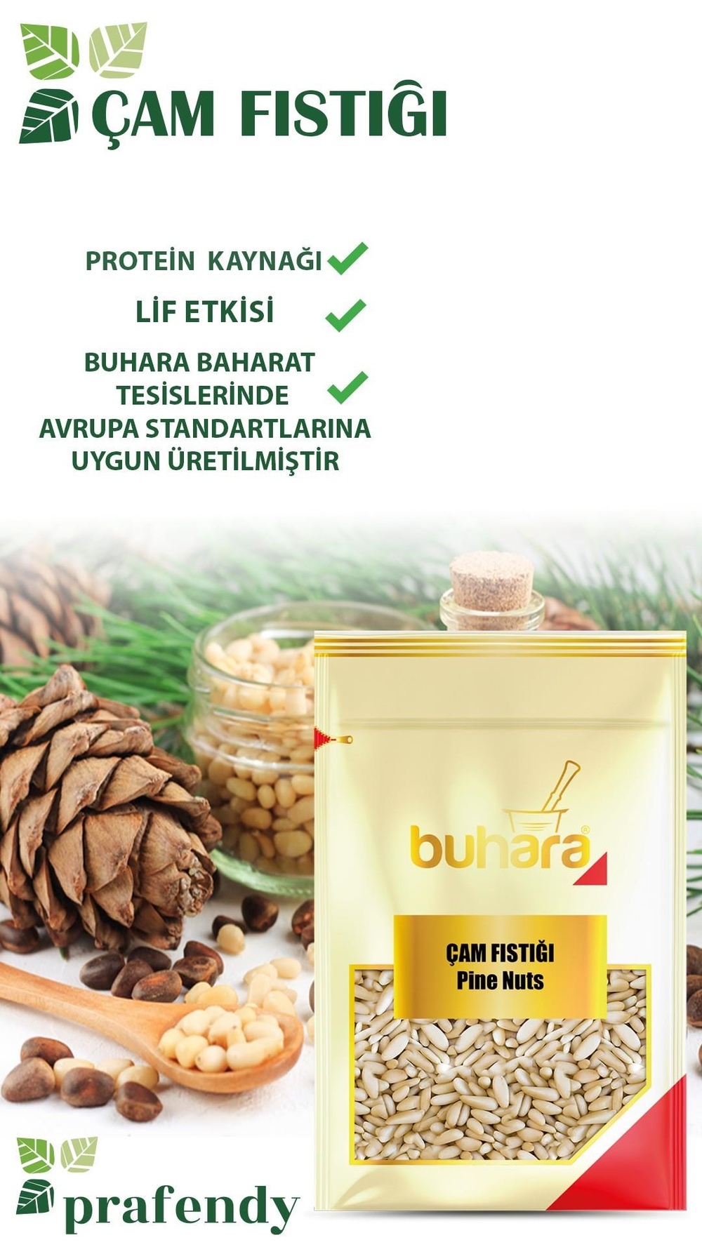 BUHARA TOPTAN ÇAM FISTIĞI 20 GR  x 12 Ad.