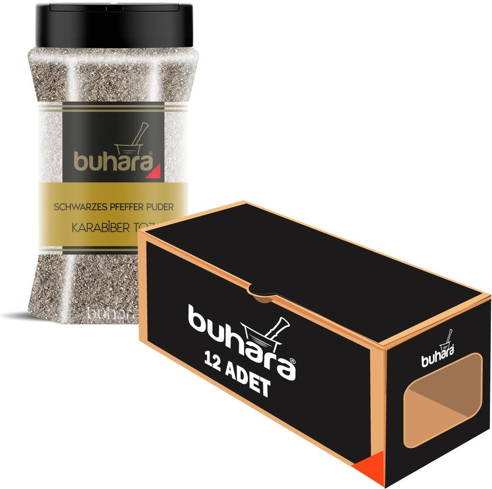 BUHARA TOPTAN KARABİBER TOZ 150 GR x 12 Ad. PET - BUHARA
