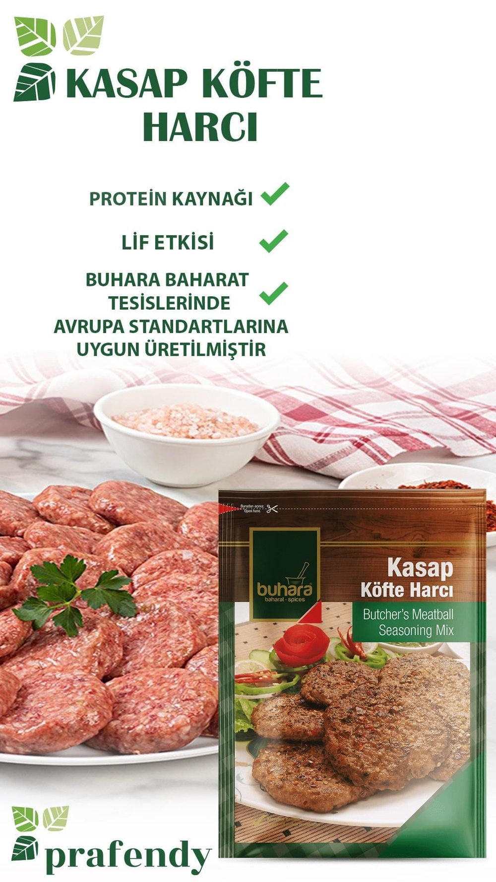 BUHARA TOPTAN KASAP KÖFTE HARCI 90 GR  x 16 Ad.