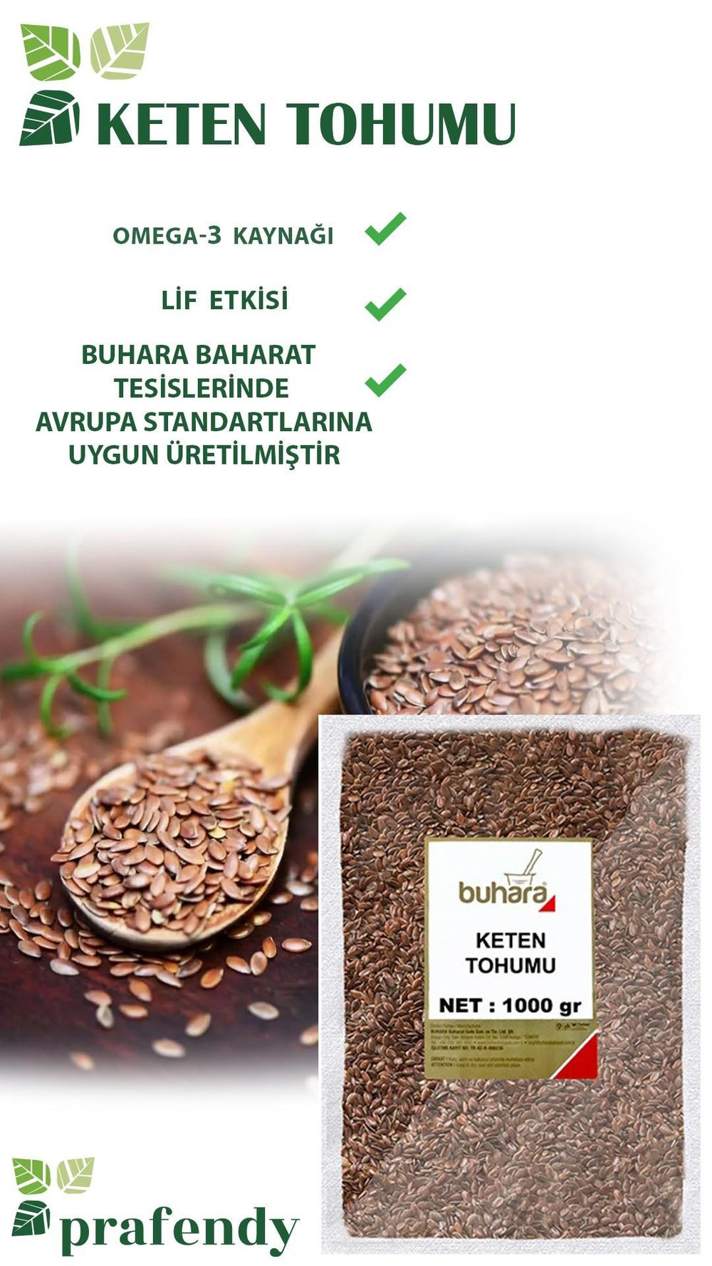 BUHARA TOPTAN KETEN TOHUMU TANE 1 KG x 10 Ad - 10 KG