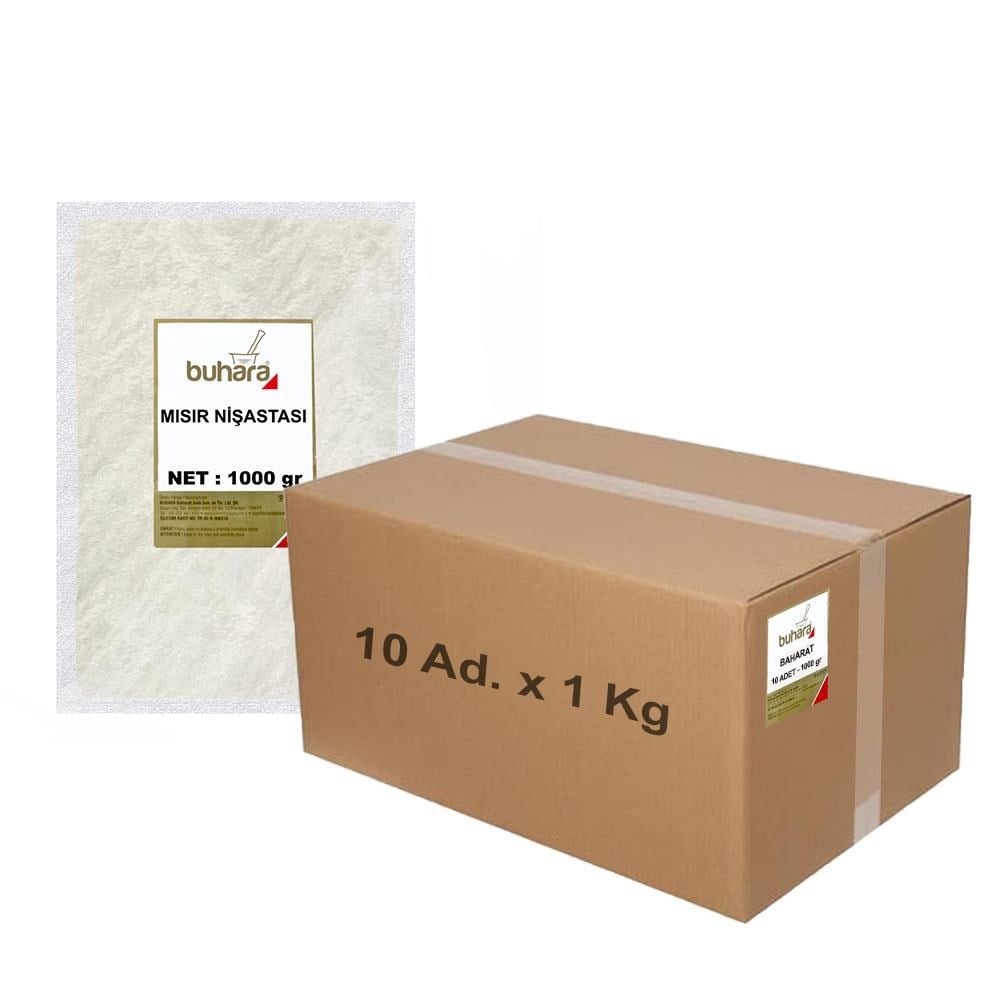 BUHARA TOPTAN MISIR NİŞASTASI 1 KG x 10 Ad - 10 KG - BUHARA