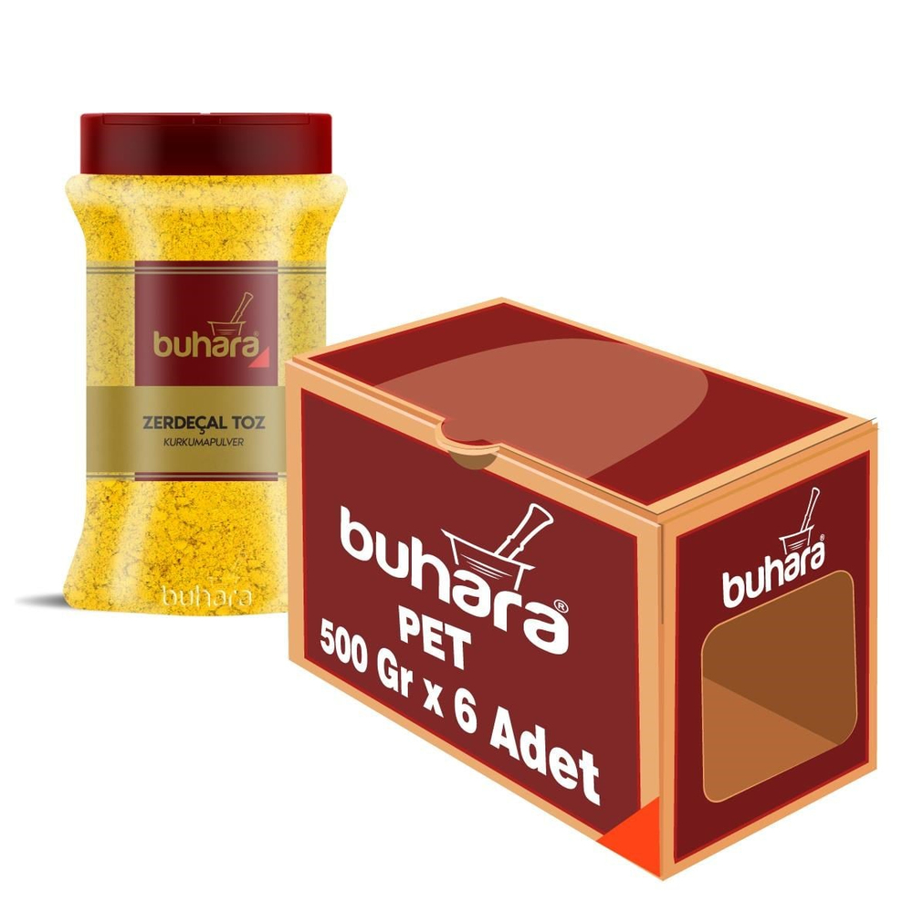 BUHARA TOPTAN ZERDEÇAL TOZ 500 GR x 6 Ad. PET - BUHARA