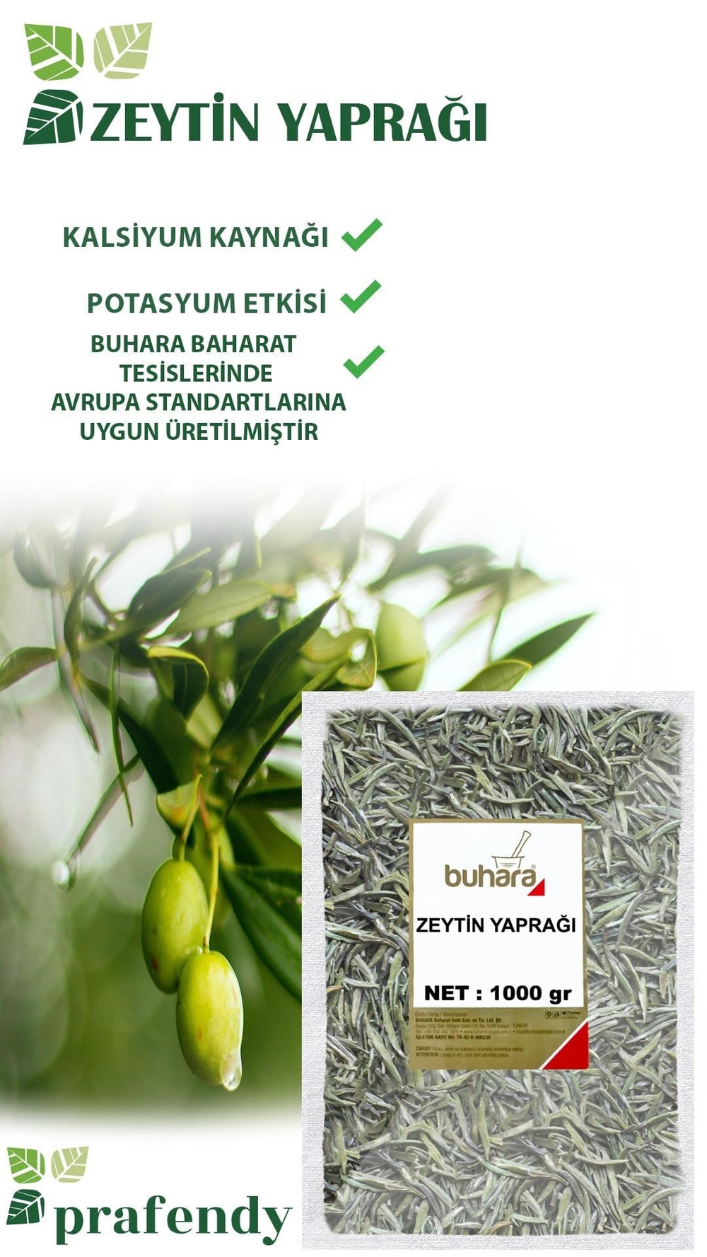 BUHARA ZEYTİN YAPRAĞI 1000 GR
