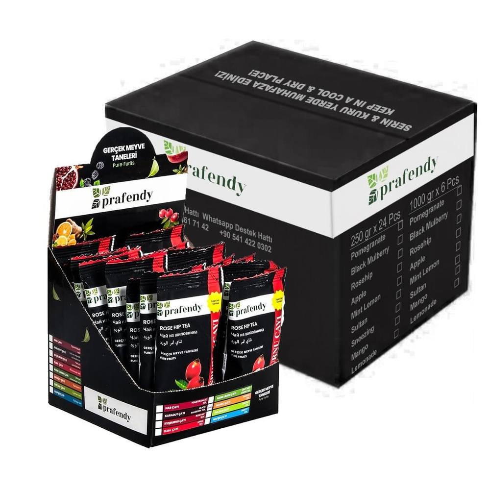 PRAFENDY TOPTAN  KUŞBURNU ÇAYI TEK İÇİMLİK 15 GR x 20 Ad. x 12 Ad. - PRAFENDY