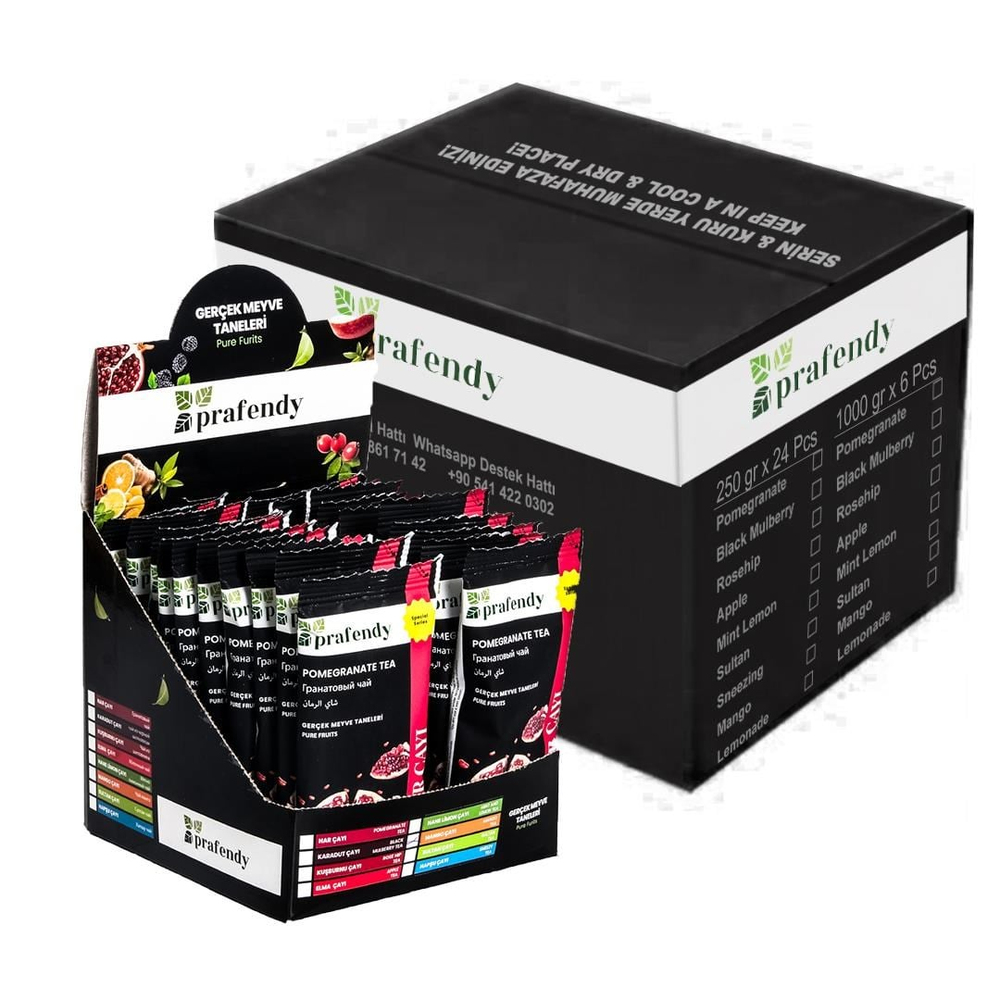 PRAFENDY TOPTAN NAR ÇAYI TEK İÇİMLİK 15 GR x 20 Ad. x 12 Ad. - PRAFENDY