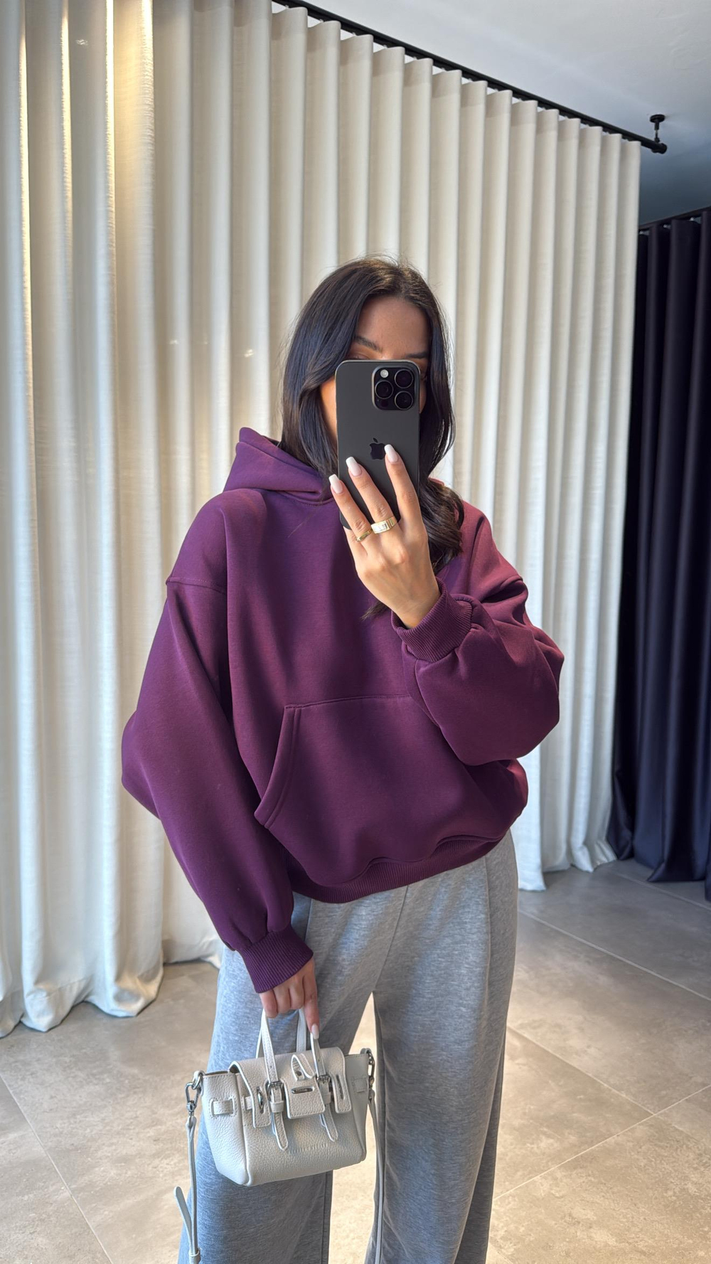 Mürdüm Caprea Kapüşonlu Sweat