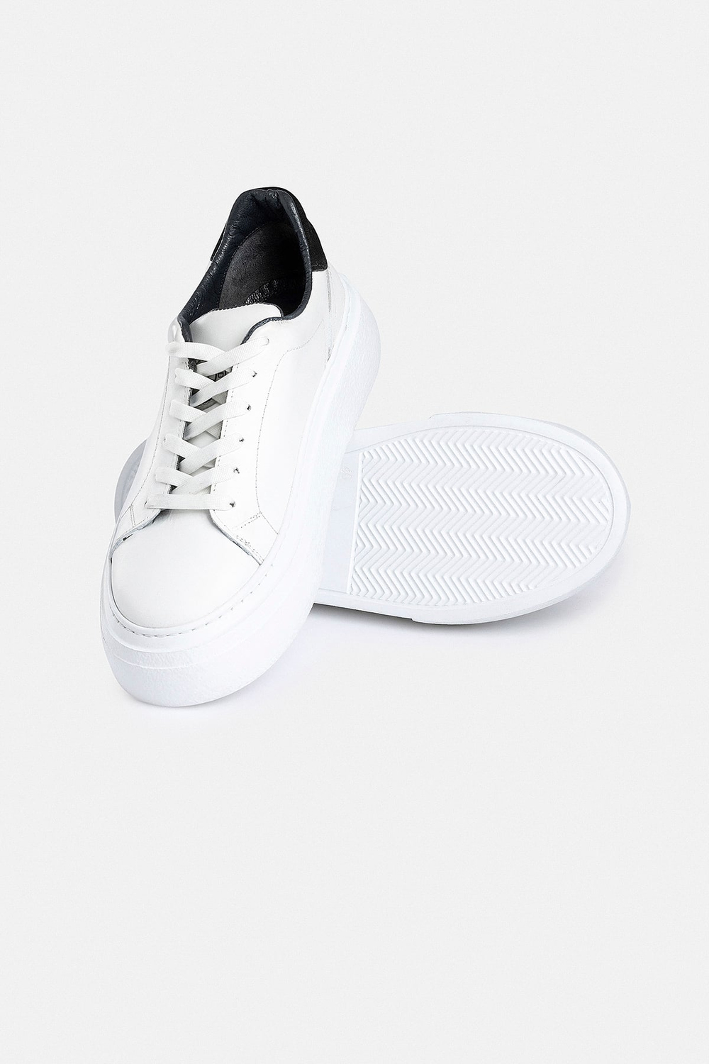 %100 Deri Termo Taban Beyaz Erkek Sneaker Ayakkabı