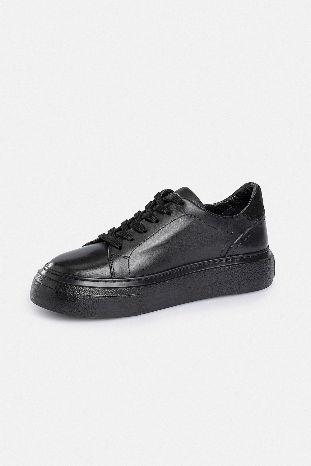 %100 Deri Termo Taban Siyah Erkek Sneaker Ayakkabı