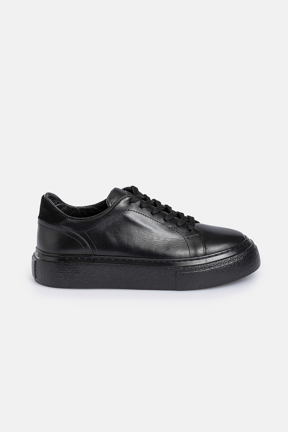 %100 Deri Termo Taban Siyah Erkek Sneaker Ayakkabı