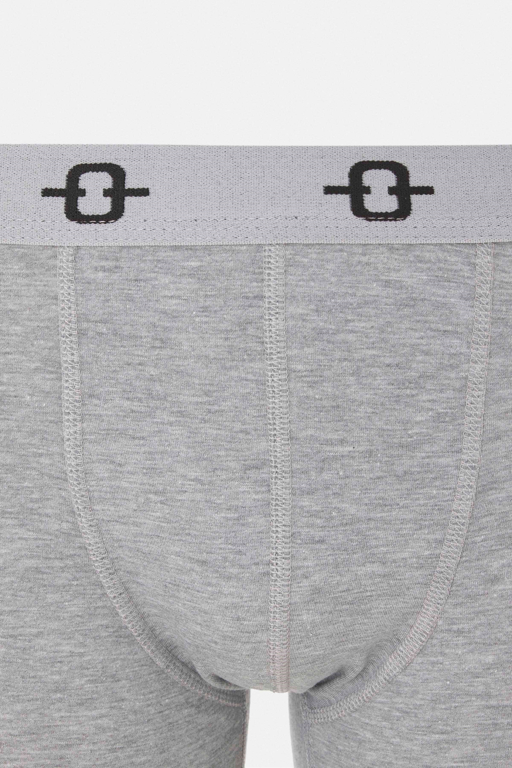 Düz Likralı Gri Boxer