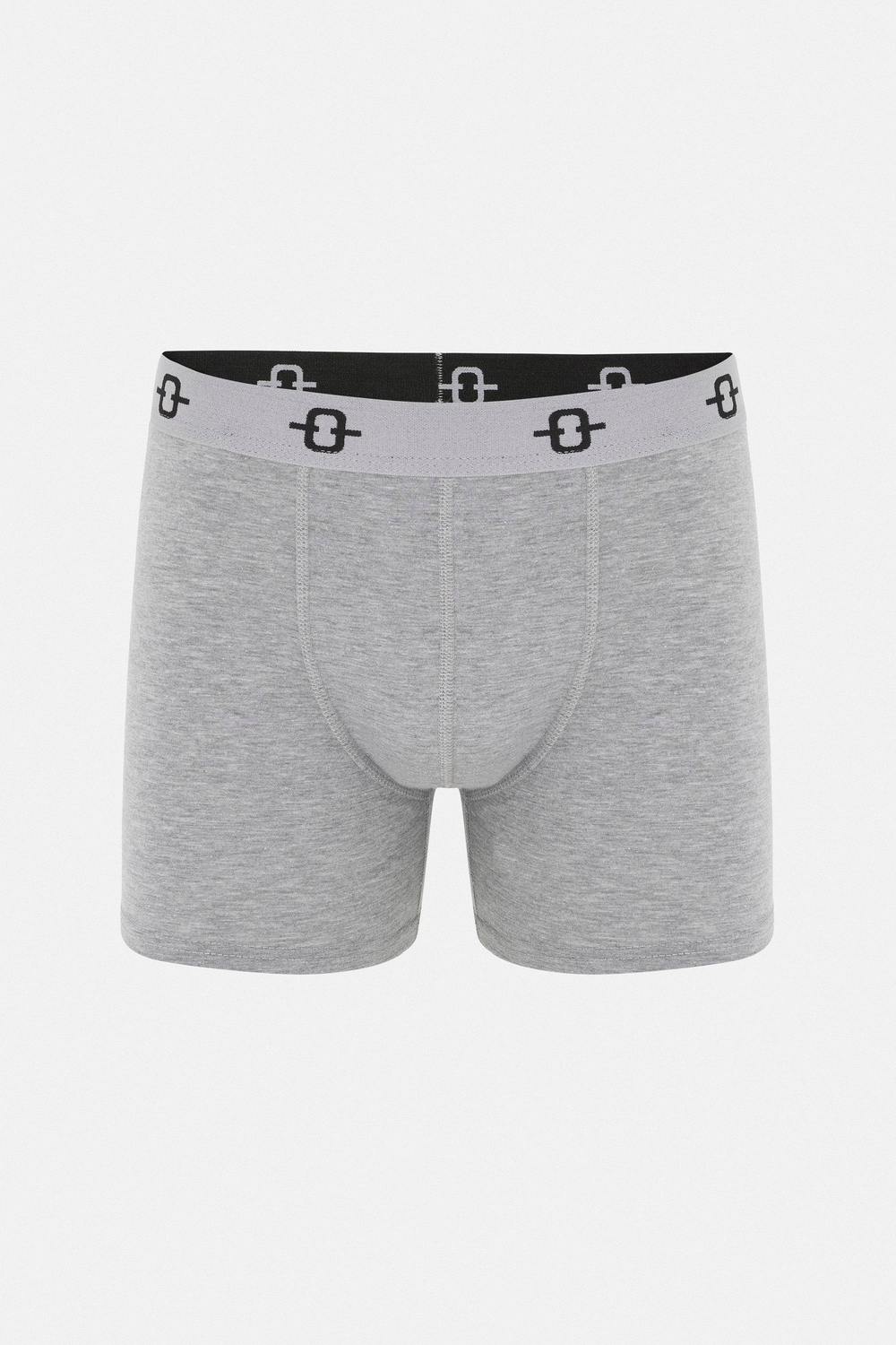 Düz Likralı Gri Boxer