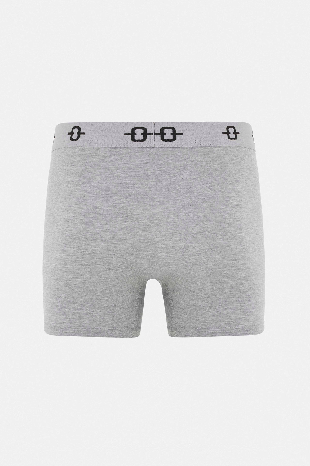 Düz Likralı Gri Boxer