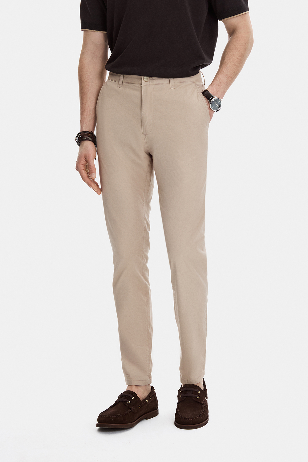 Bej Dokuma Chino Pantolon