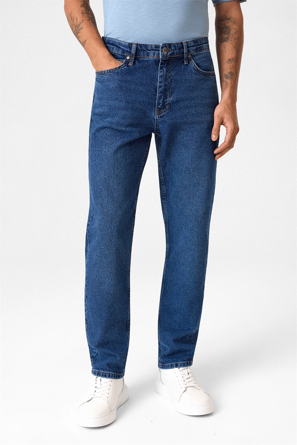 Lacivert Denim Pantolon
