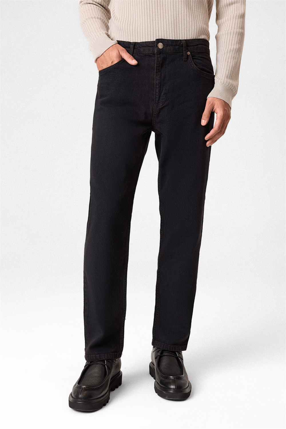 Koyu Lacivert Denim Pantolon