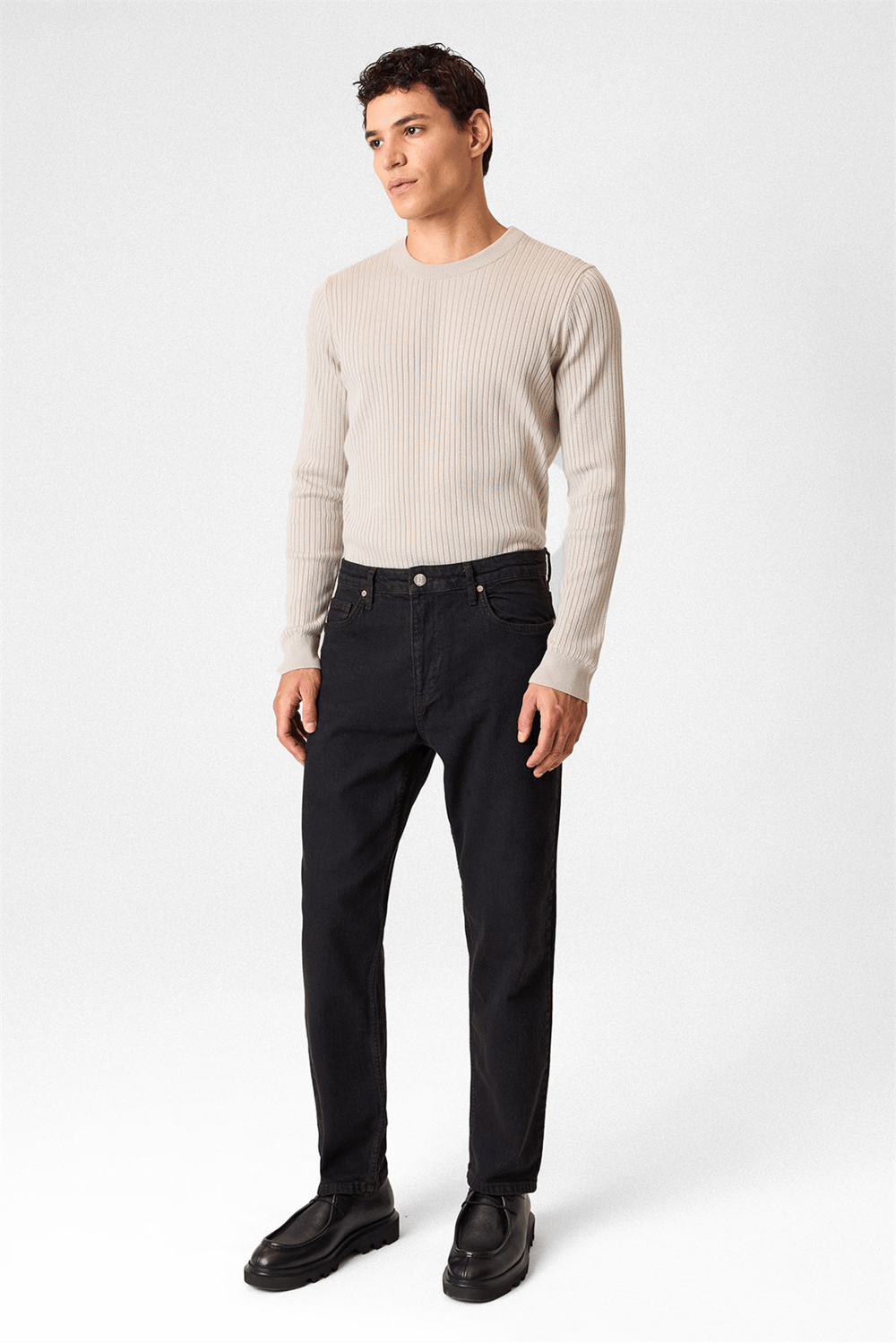Koyu Lacivert Denim Pantolon
