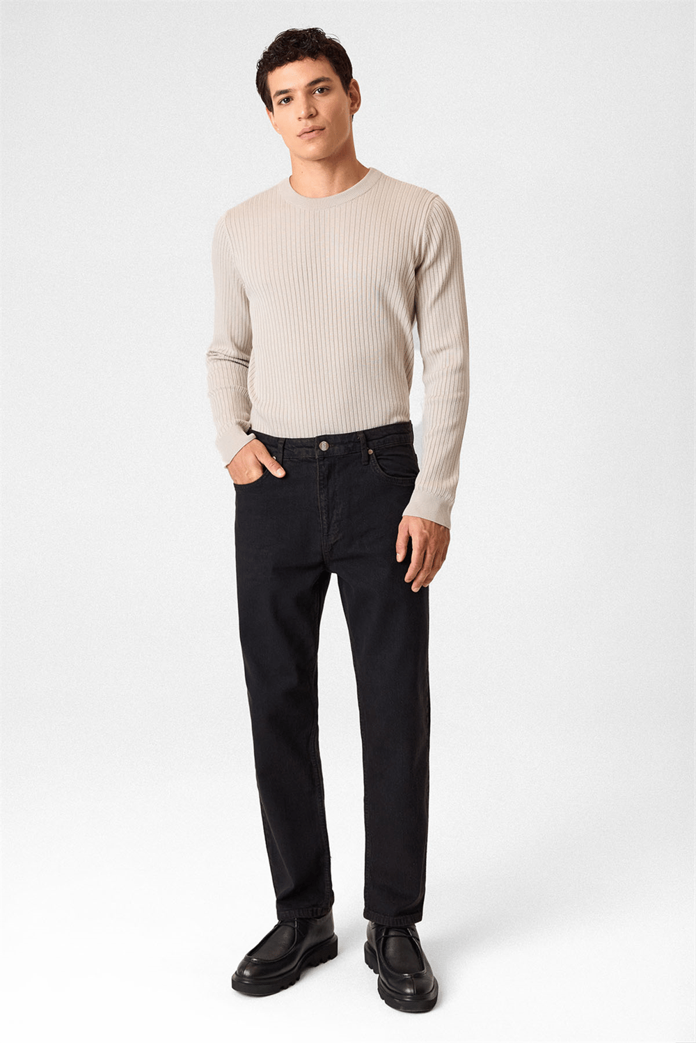 Koyu Lacivert Denim Pantolon