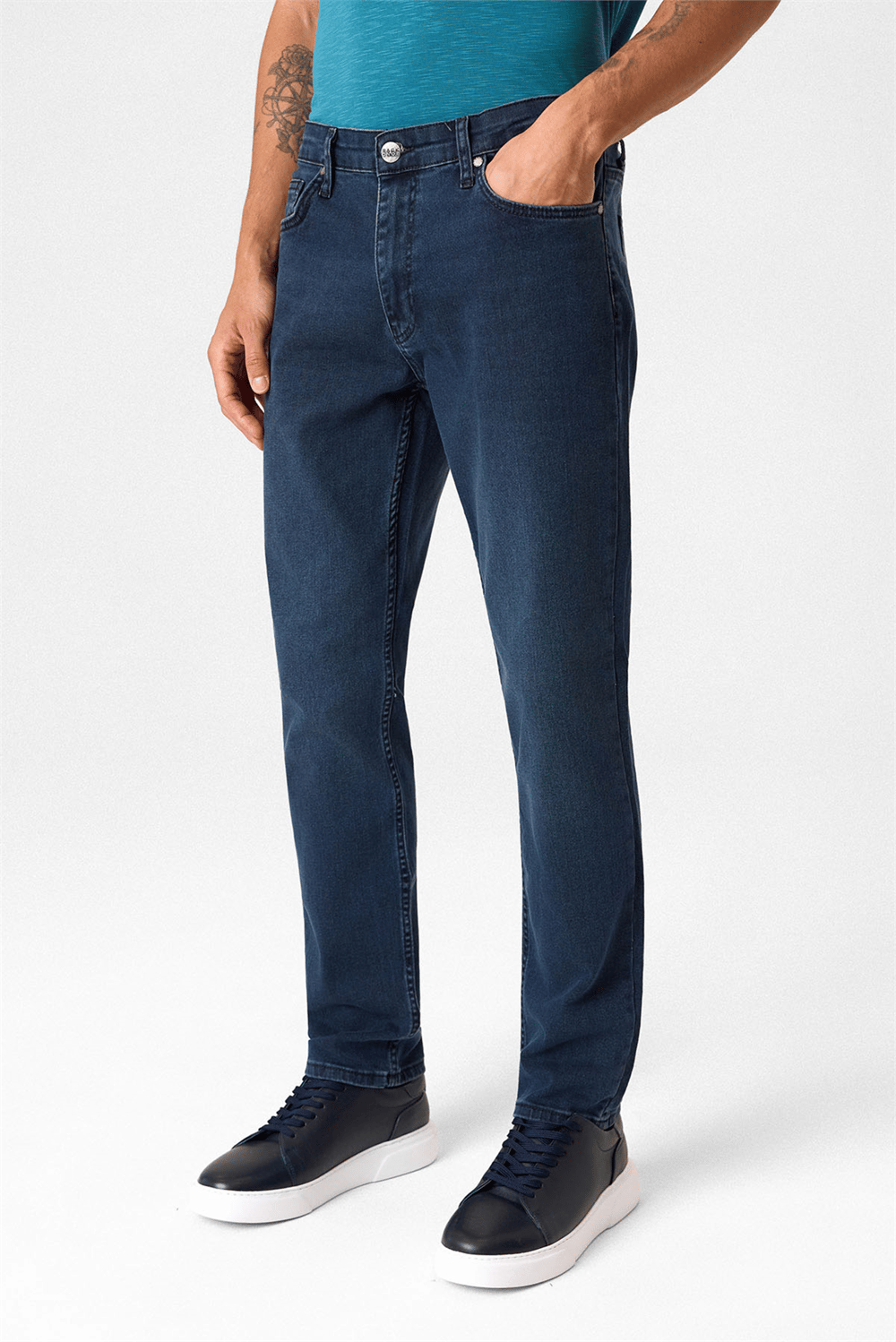 Lacivert Denim Pantolon