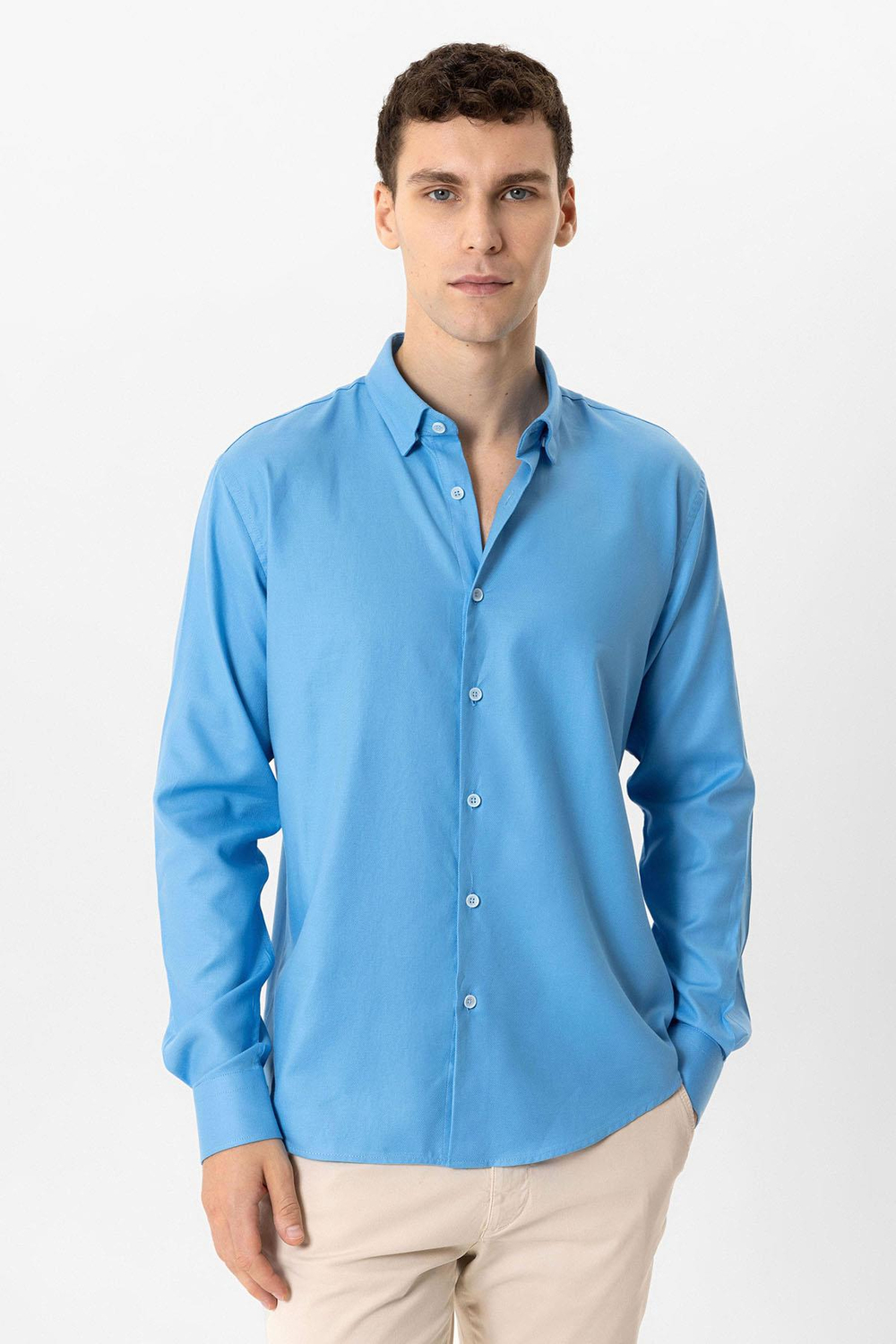 Mavi Slim Fit %100 Pamuk Gömlek