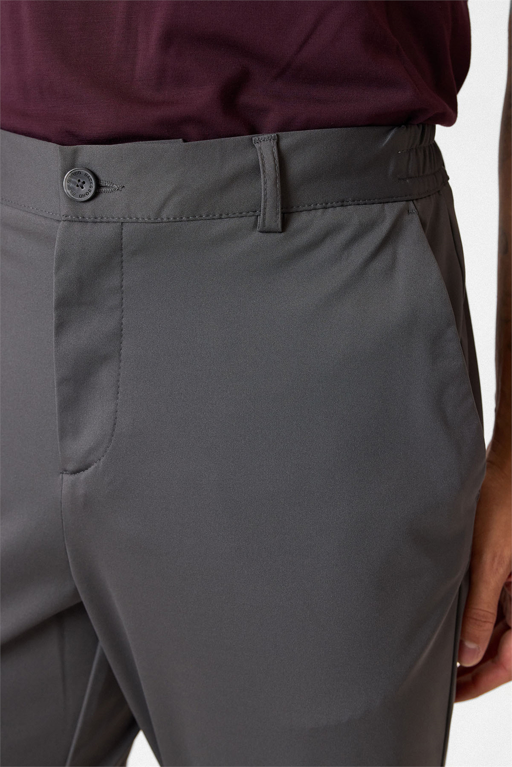 Gri Comfort Fit Jogger Pantolon