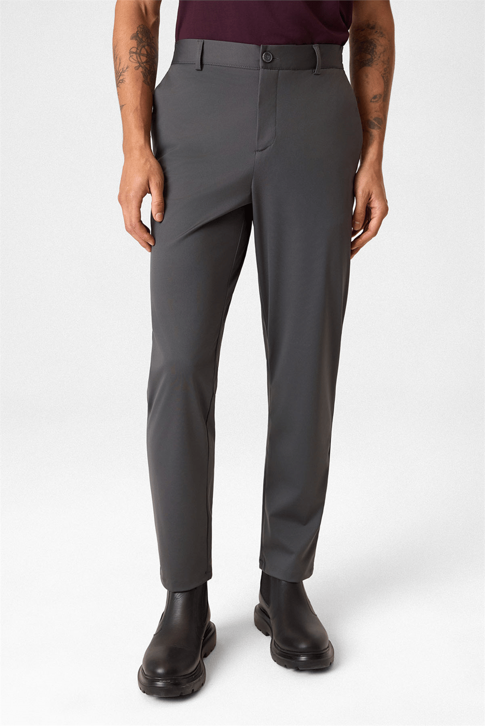 Gri Comfort Fit Jogger Pantolon