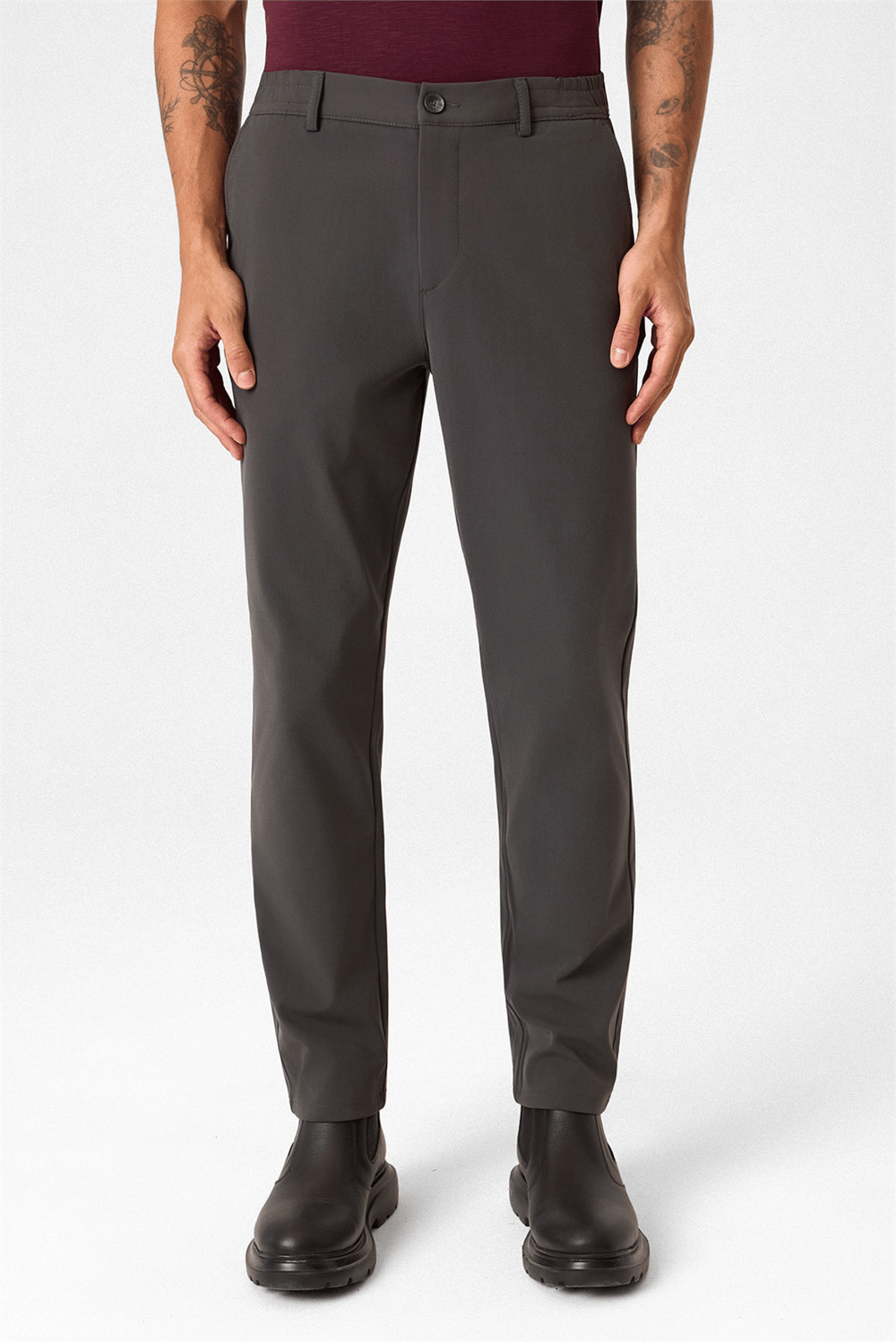 Gri Comfort Slim Jogger Pantolon