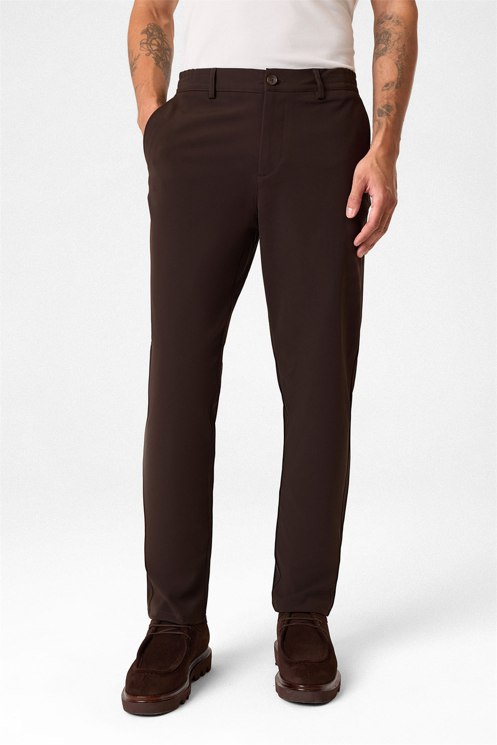 Kahve Comfort Fit Jogger Pantolon