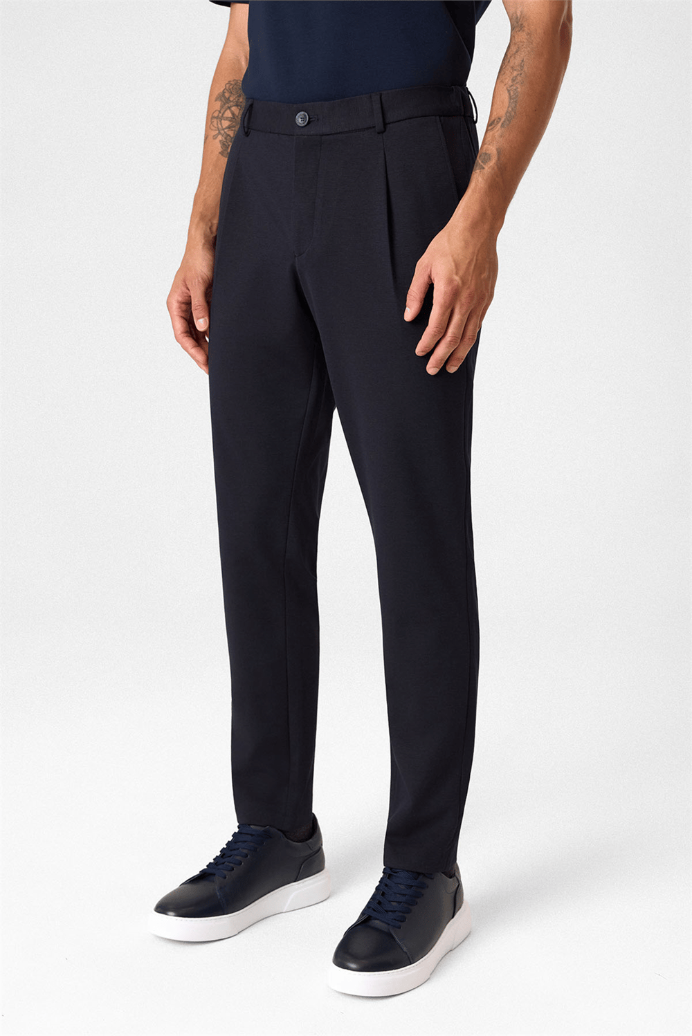Lacivert Slim Fit Jogger Pantolon