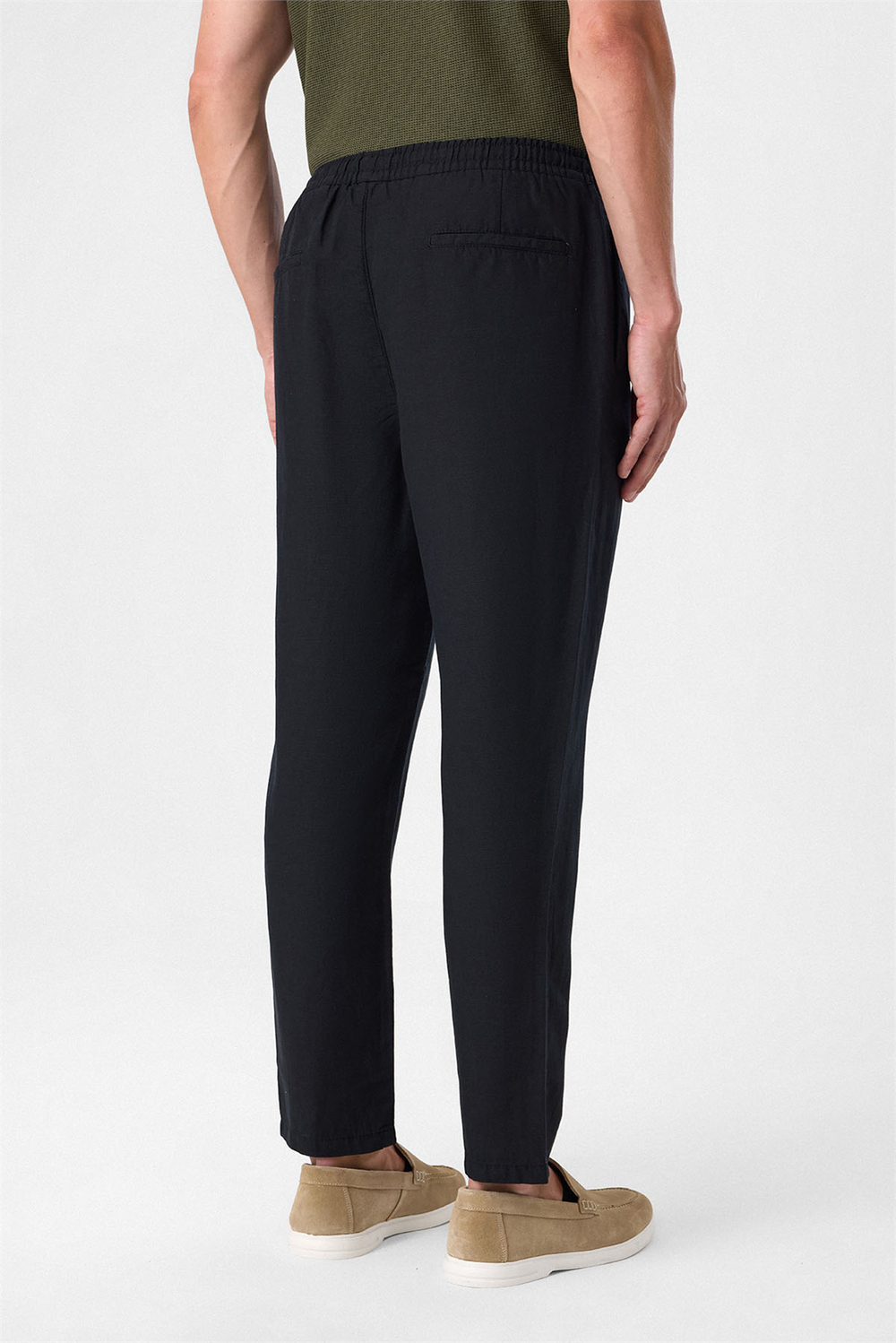 Beli Lastikli Rahat Kalıp Siyah Jogger Pantolon