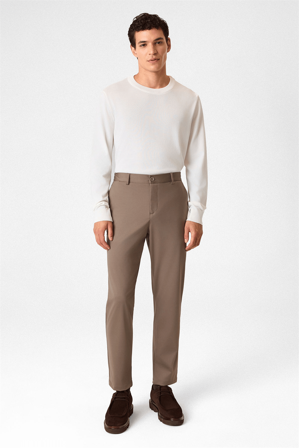 Kahve Comfort Fit Jogger Pantolon