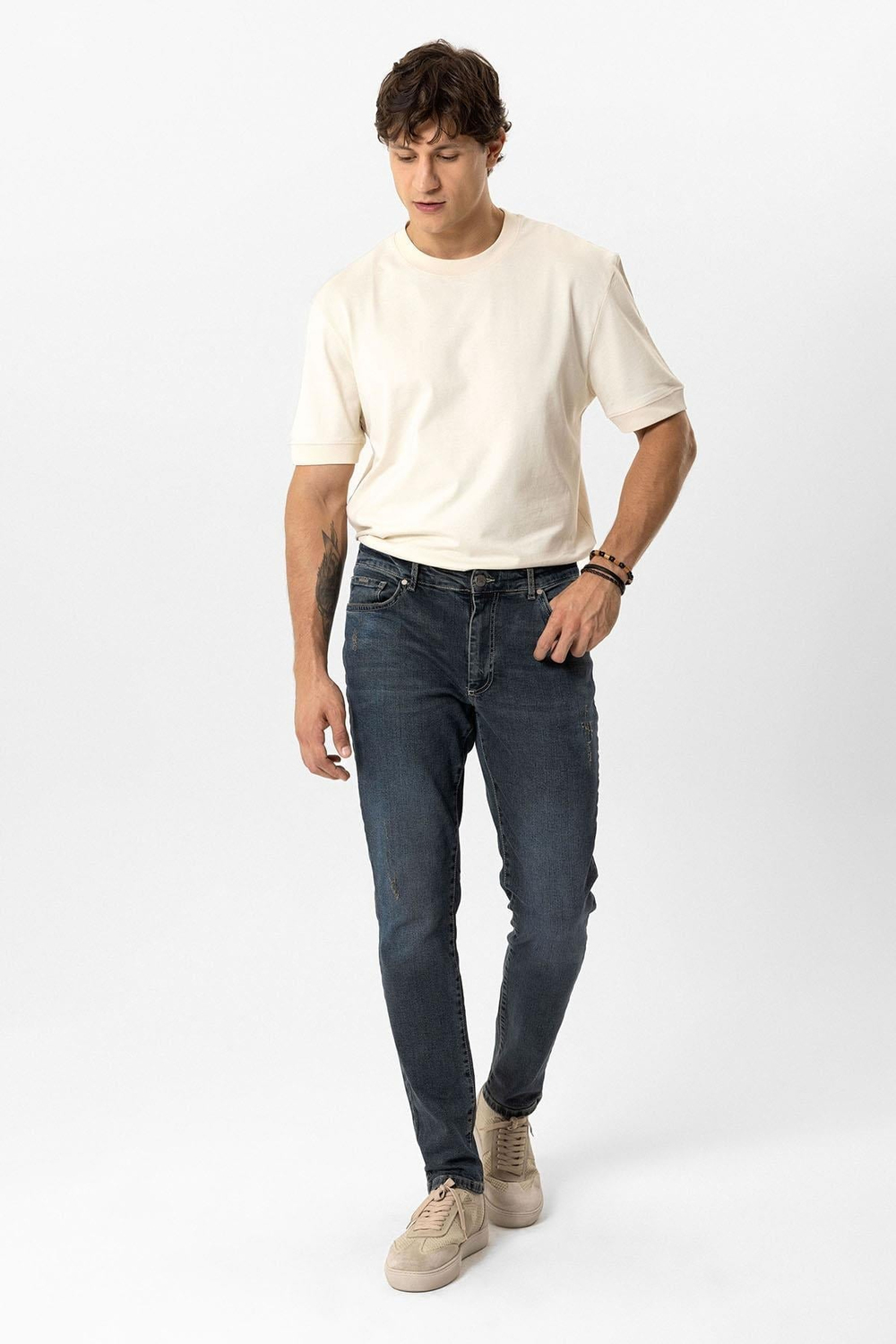 Lacivert Denim Pantolon