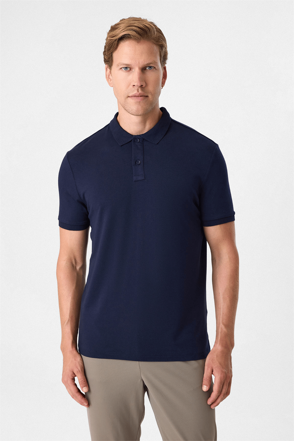 Lacivert Regular Fit Polo Yaka Tişört