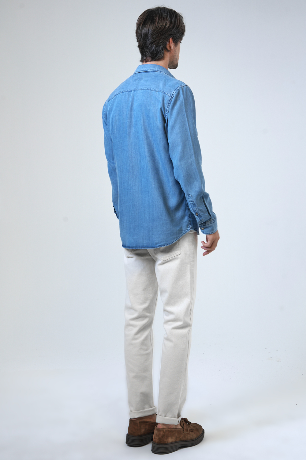 Mavi Regular Fit Cepli Denim Gömlek