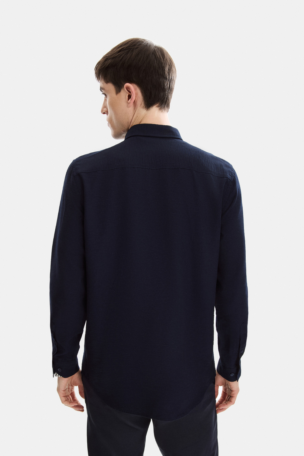 Lacivert Regular Fit Modern Gömlek