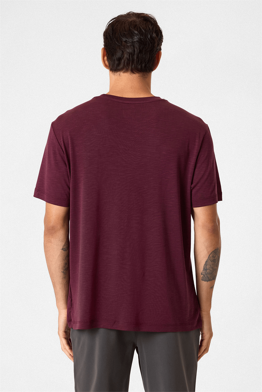 Regular Fit Basic Bordo Tişört