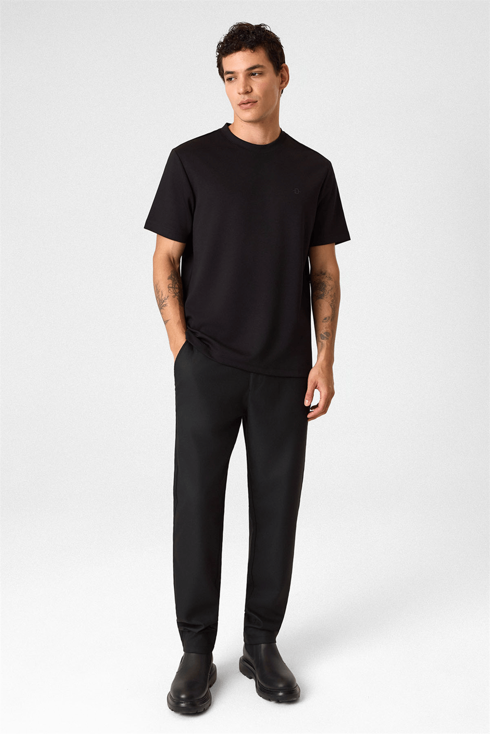 Siyah Regular Fit Basic Tişört
