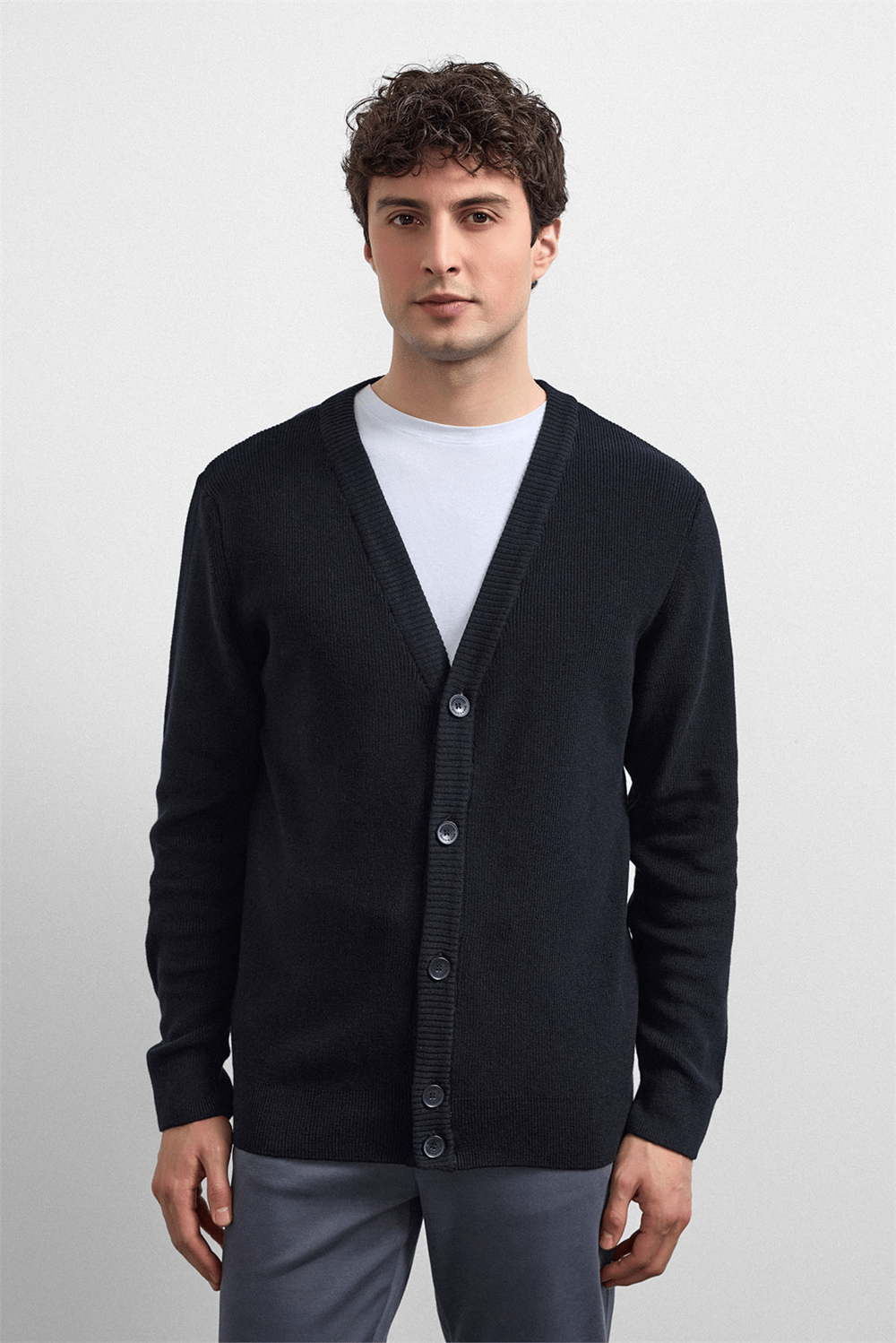 Siyah Regular Fit Hırka
