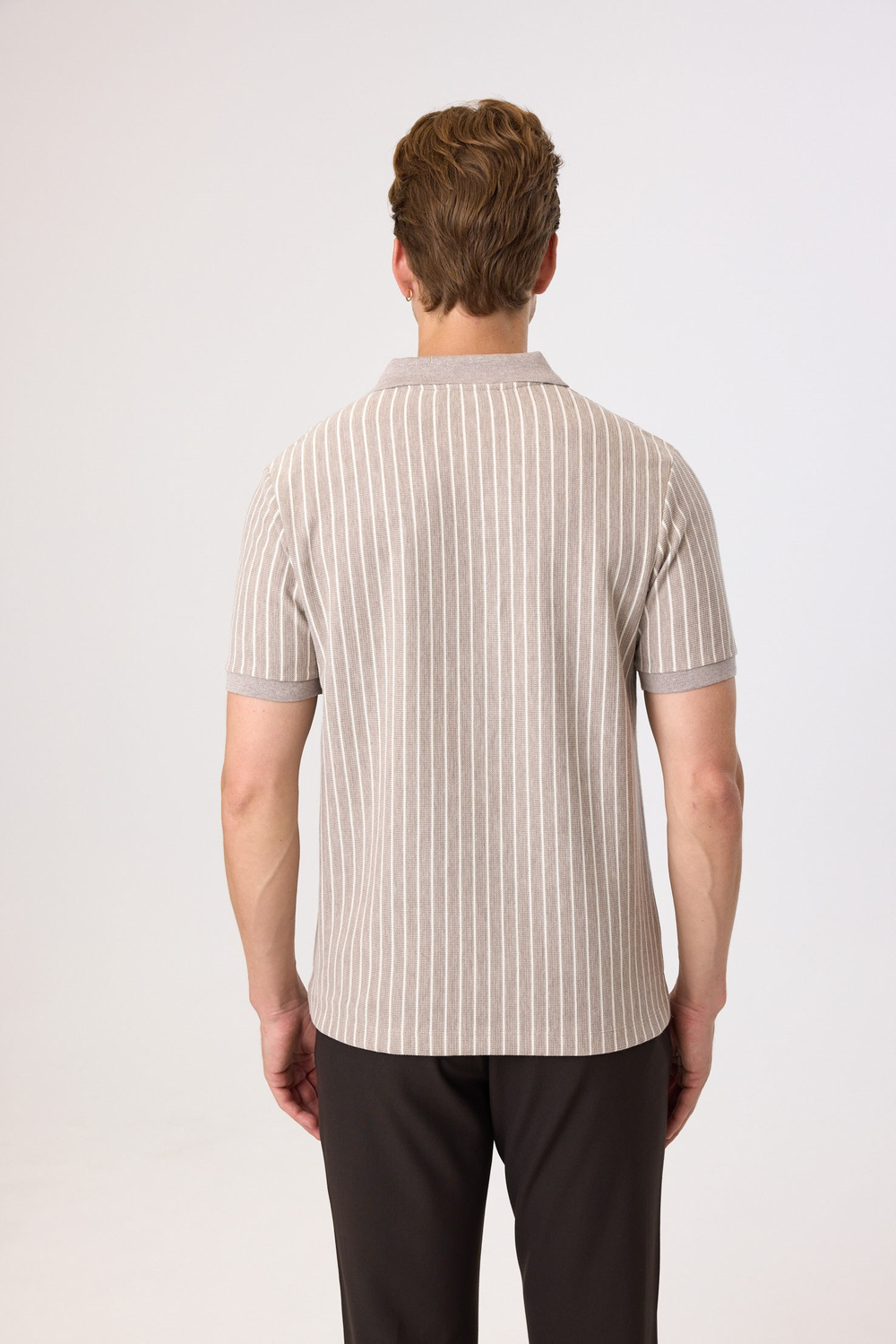 Regular Fit Vizon Düğmesiz Polo Yaka Tişört
