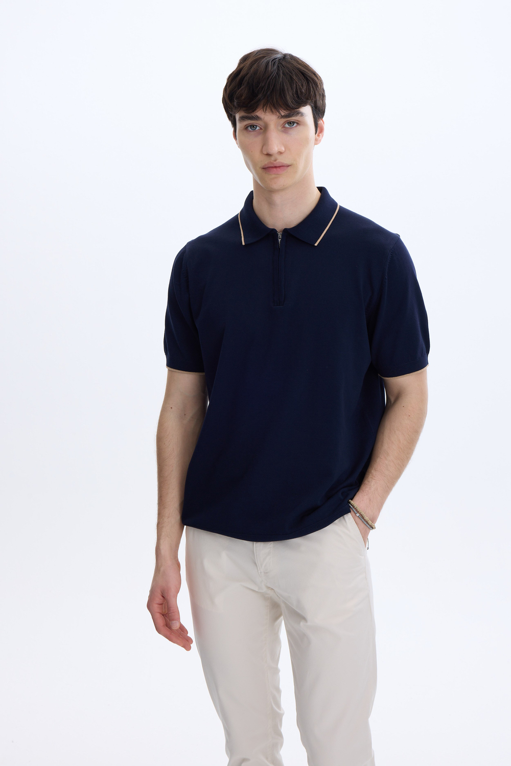 Lacivert Regular Fit Örme Triko