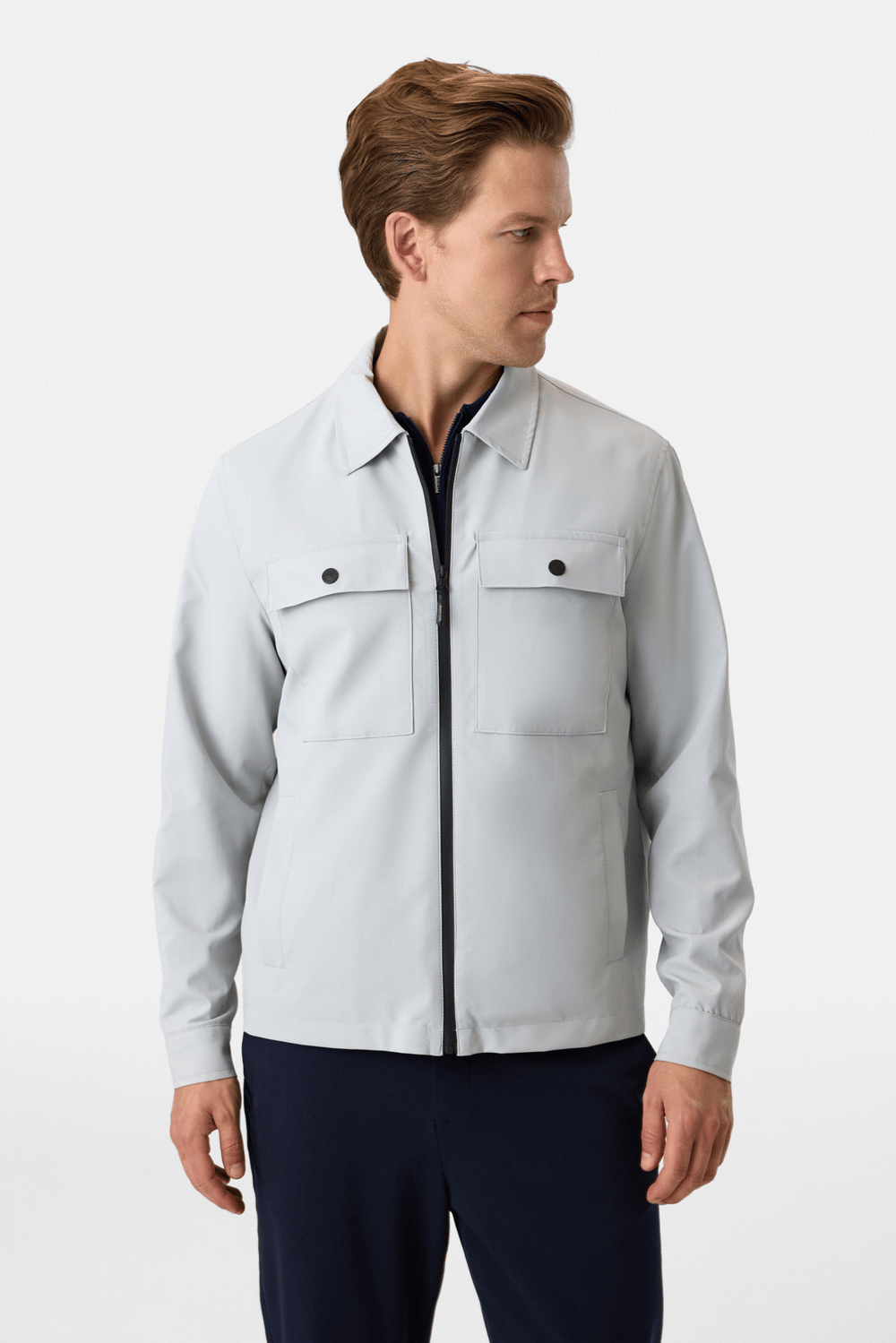 Regular Fit Fermuarlı Taş Rengi Mont